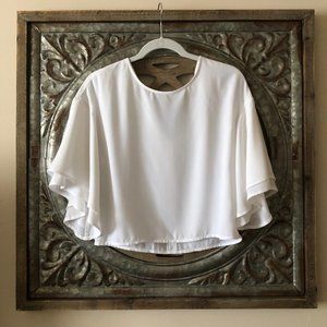 Leith White Bell Sleeve Blouse